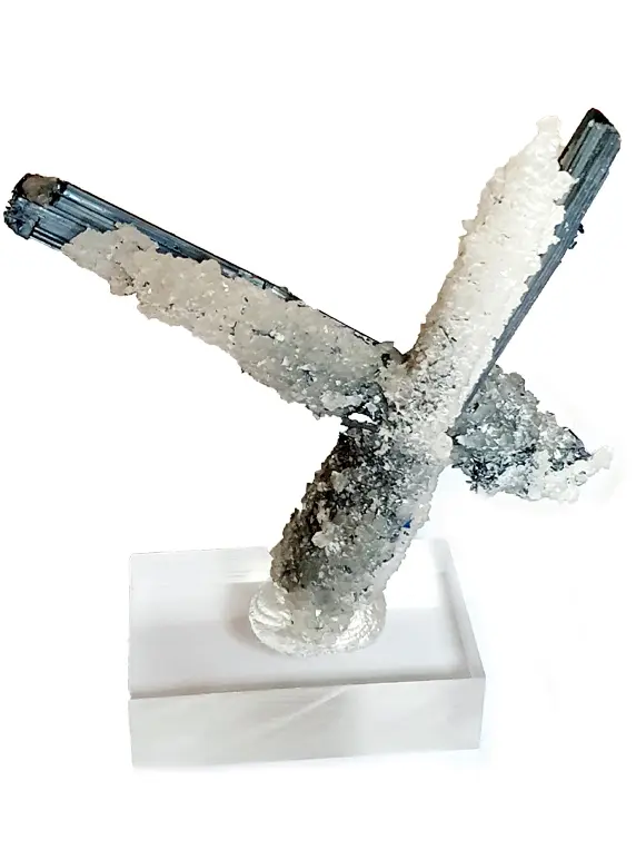 Stibine avec quartz de Chine