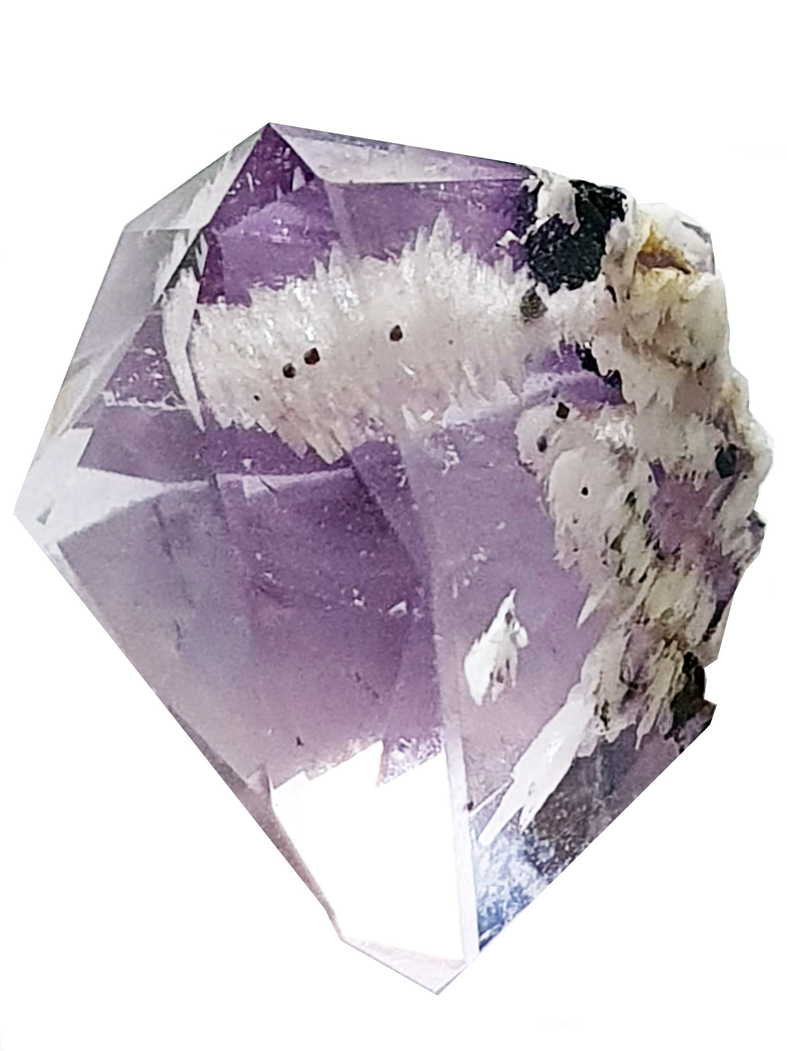 Fluorite à Strontianite,Bitume