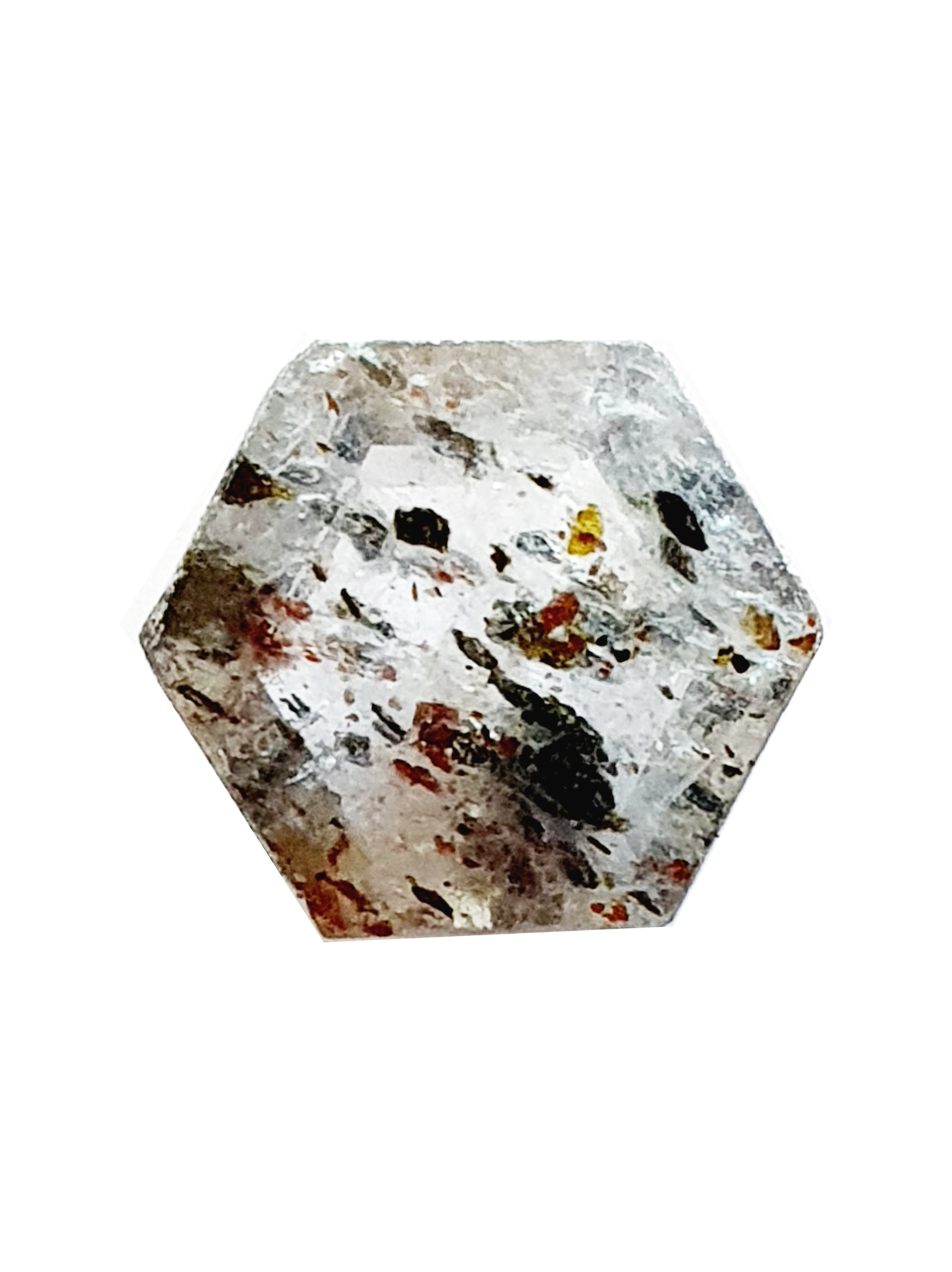 Quartz à Amphibole & Diopside:8x9mm
