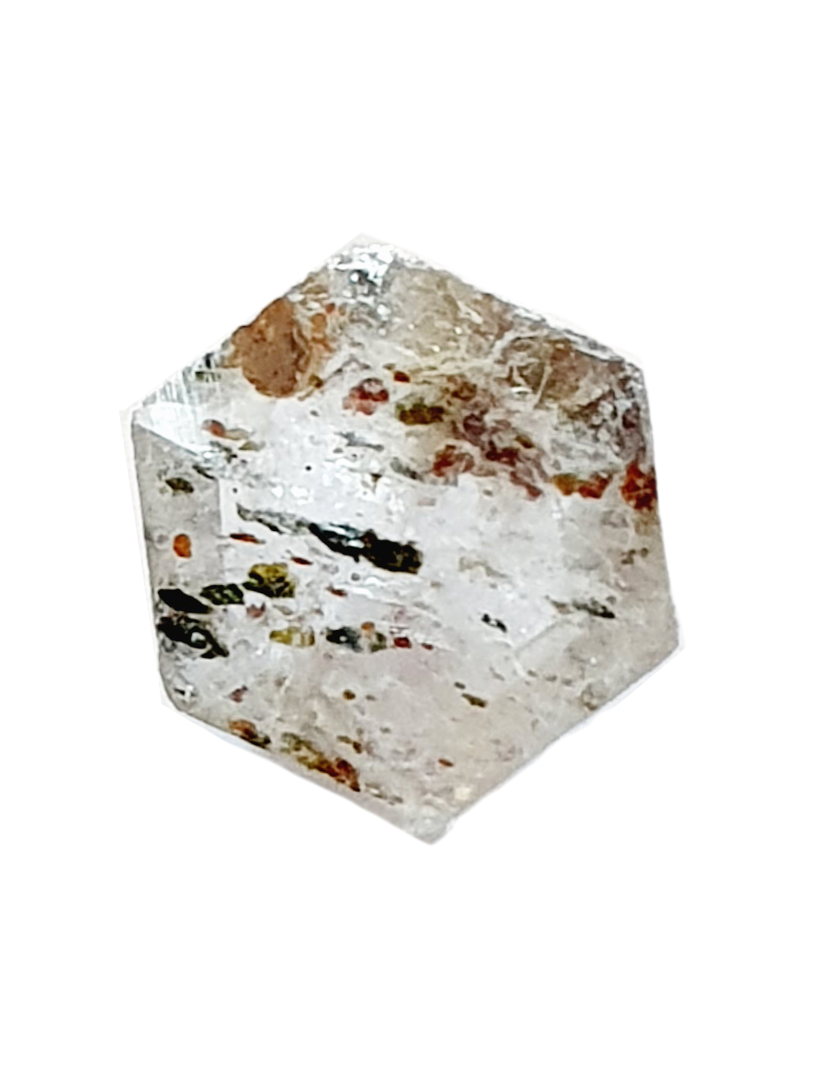 Quartz à Amphibole & Diopside:6x7mm